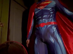 Superman's Asian Solo Masturbation with a cumshot